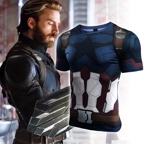 New Captain America Compression Shirt